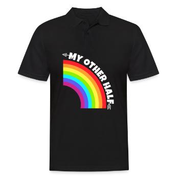 Gay Couple My Other Half Gift - Men's Polo Shirt - black - Front - Kai (181cm)