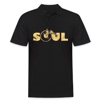 Soul Jazz Music Meghaphon - Polo Homme - noir - Devant - Kai (181cm)