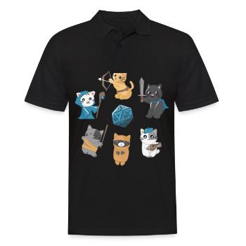 Roleplay board game Cats Cat - Men's Polo Shirt - black - Front - Kai (181cm)