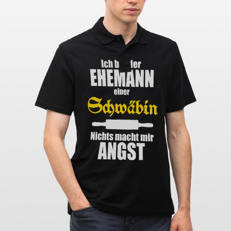 Ich bin der Ehemann einer Schwäbin Männer Poloshirt