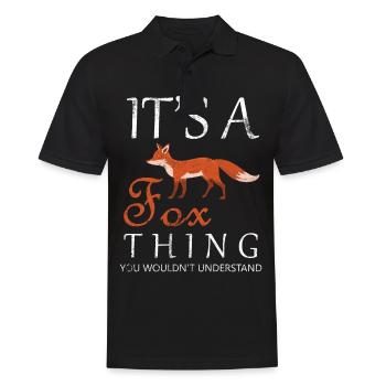 fuchs - Männer Poloshirt - Schwarz - Vorne - Kai (181cm)