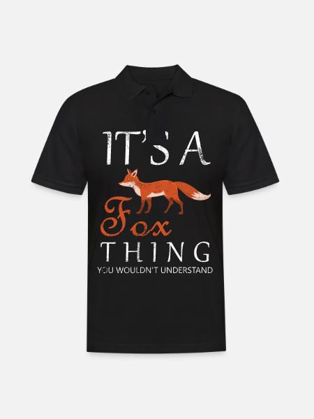 Fox - Men's Polo Shirt - black