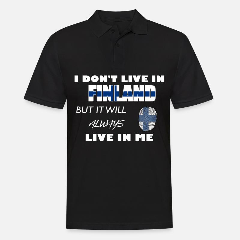 Finland - Männer Poloshirt - Schwarz