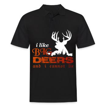 Deer and deer - Men's Polo Shirt - black - Front - Kai (181cm)