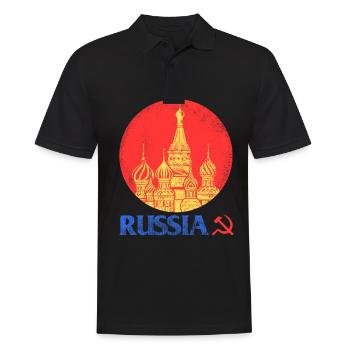 Russie - Polo Homme - noir - Devant - Kai (181cm)