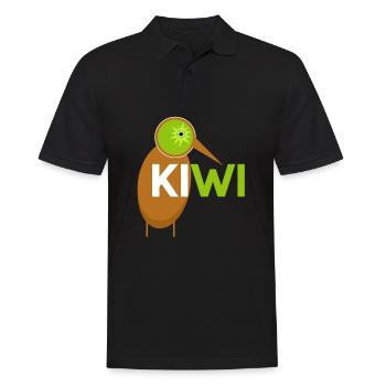 kiwi - Männer Poloshirt - Schwarz - Vorne - Kai (181cm)