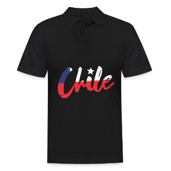 Chile - Männer Poloshirt - Schwarz - Vorne - Kai (181cm)