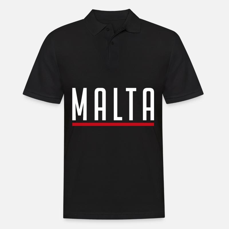Malta - Männer Poloshirt - Schwarz