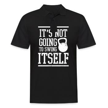 Kettlebell Es wird kein Geschenk sein - Männer Poloshirt - Schwarz - Vorne - Kai (181cm)