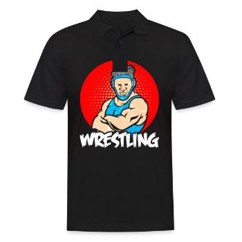 Wrestling - Männer Poloshirt - Schwarz - Vorne - Kai (181cm)