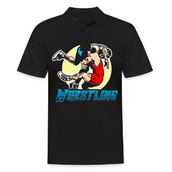 Wrestling - Männer Poloshirt - Schwarz - Vorne - Kai (181cm)