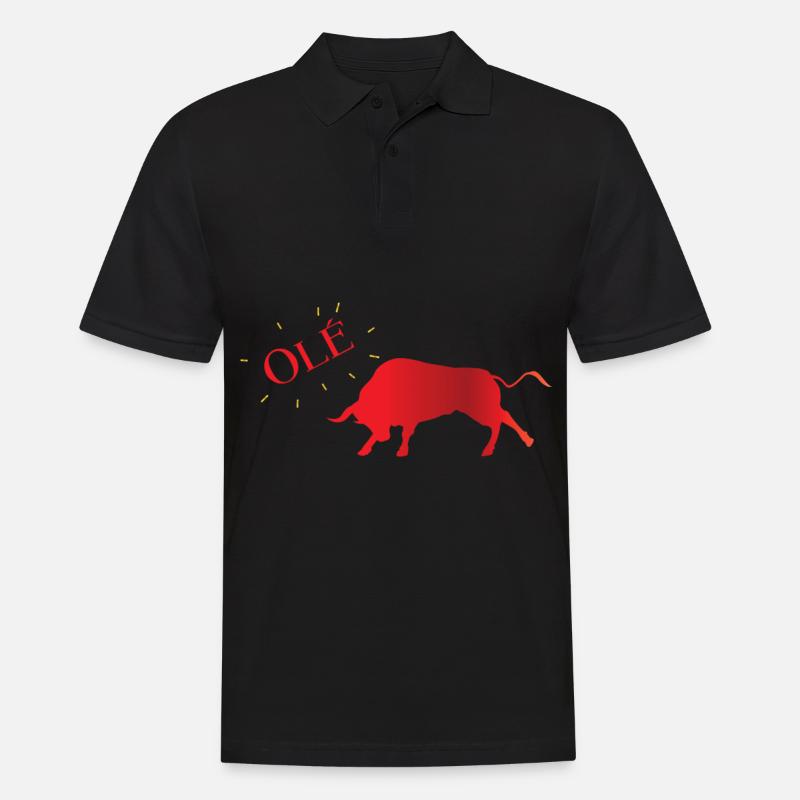 Spanien - Männer Poloshirt - Schwarz