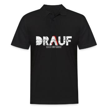 DRAUF I give a shit! | Drug gift - Men's Polo Shirt - black - Front - Kai (181cm)