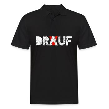 DRAUF I give a shit! | Drug gift - Men's Polo Shirt - black - Front - Kai (181cm)