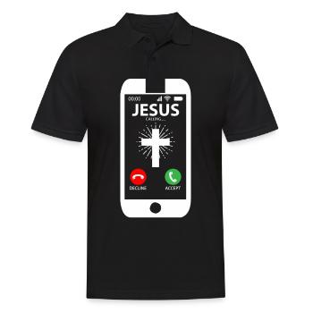 Jésus appelle la foi - Polo Homme - noir - Devant - Kai (181cm)
