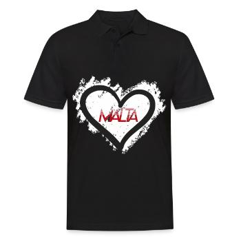 Malta Europa - Männer Poloshirt - Schwarz - Vorne - Kai (181cm)