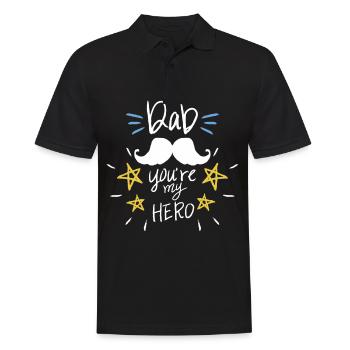 Vatertag Papa - Männer Poloshirt - Schwarz - Vorne - Kai (181cm)