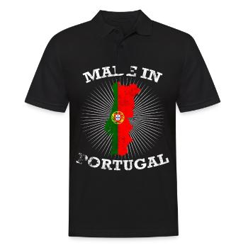 Portugal - Männer Poloshirt - Schwarz - Vorne - Kai (181cm)