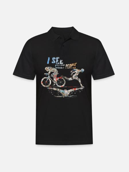 Triathlon sport - Männer Poloshirt - Schwarz