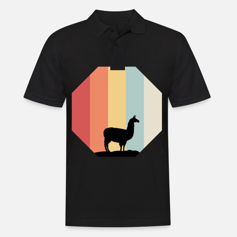 Alpaka - Männer Poloshirt - Schwarz
