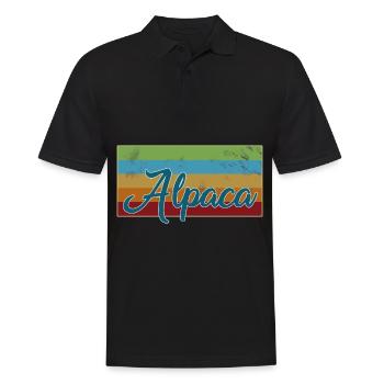 Alpaka - Männer Poloshirt - Schwarz - Vorne - Kai (181cm)