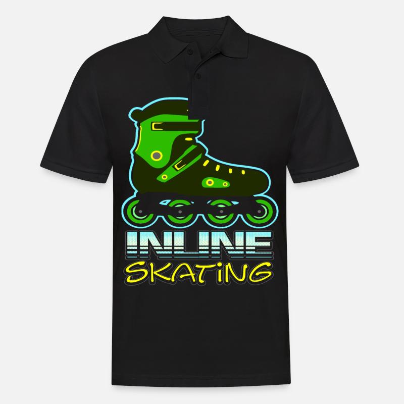 Inline skating - Männer Poloshirt - Schwarz