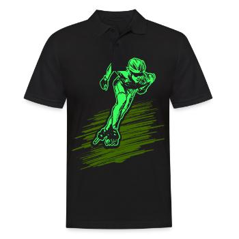 Inline skates - Männer Poloshirt - Schwarz - Vorne - Kai (181cm)