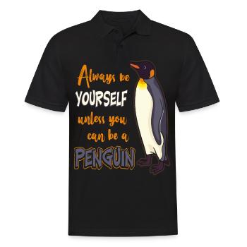 Penguin - Men's Polo Shirt - black - Front - Kai (181cm)
