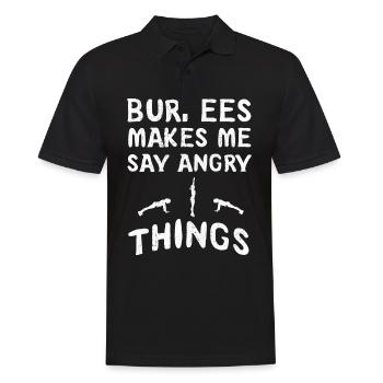 Burpee Burpees Fitness Sport Training Gym Geschenk - Männer Poloshirt - Schwarz - Vorne - Kai (181cm)