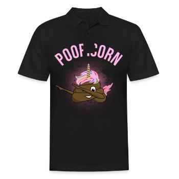 Unicorn Poopicorn Feces Pile Funny Geek Gift - Men's Polo Shirt - black - Front - Kai (181cm)