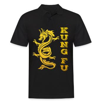 Kung Fu Dragon - Polo Homme - noir - Devant - Kai (181cm)