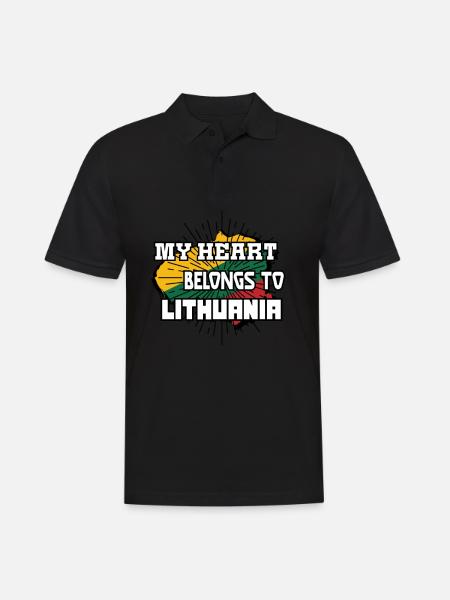Lithuania EU - Men's Polo Shirt - black