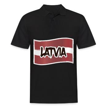 Lettonie - Polo Homme - noir - Devant - Kai (181cm)