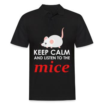 Maus - Männer Poloshirt - Schwarz - Vorne - Kai (181cm)