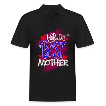 Muttertag - Männer Poloshirt - Schwarz - Vorne - Kai (181cm)