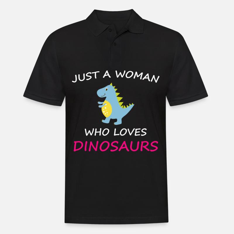 Dino - Männer Poloshirt - Schwarz