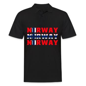 Norwegen - Männer Poloshirt - Schwarz - Vorne - Kai (181cm)