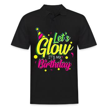 Birthday Colorful Rays Glow Colors Celebrate - Men's Polo Shirt - black - Front - Kai (181cm)