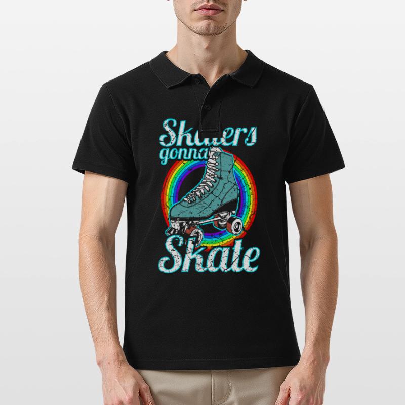 Roller Skating Roller Skate 80's Trend Roller Disco Men's Polo Shirt