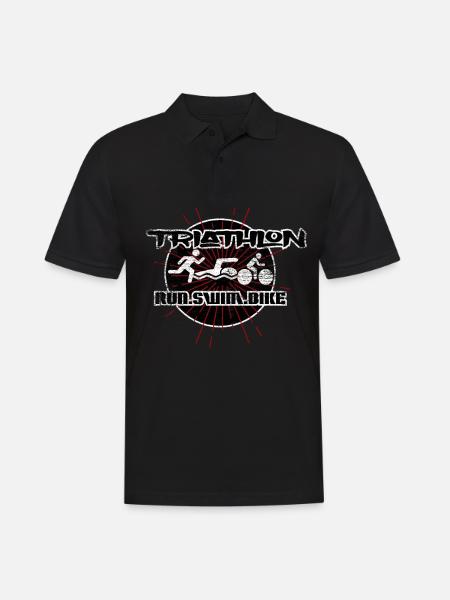 Triathlon - Men's Polo Shirt - black