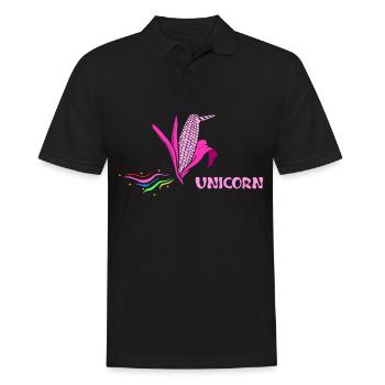 Uni Corn - Unicorn Unicorn Corncob Gift - Men's Polo Shirt - black - Front - Kai (181cm)