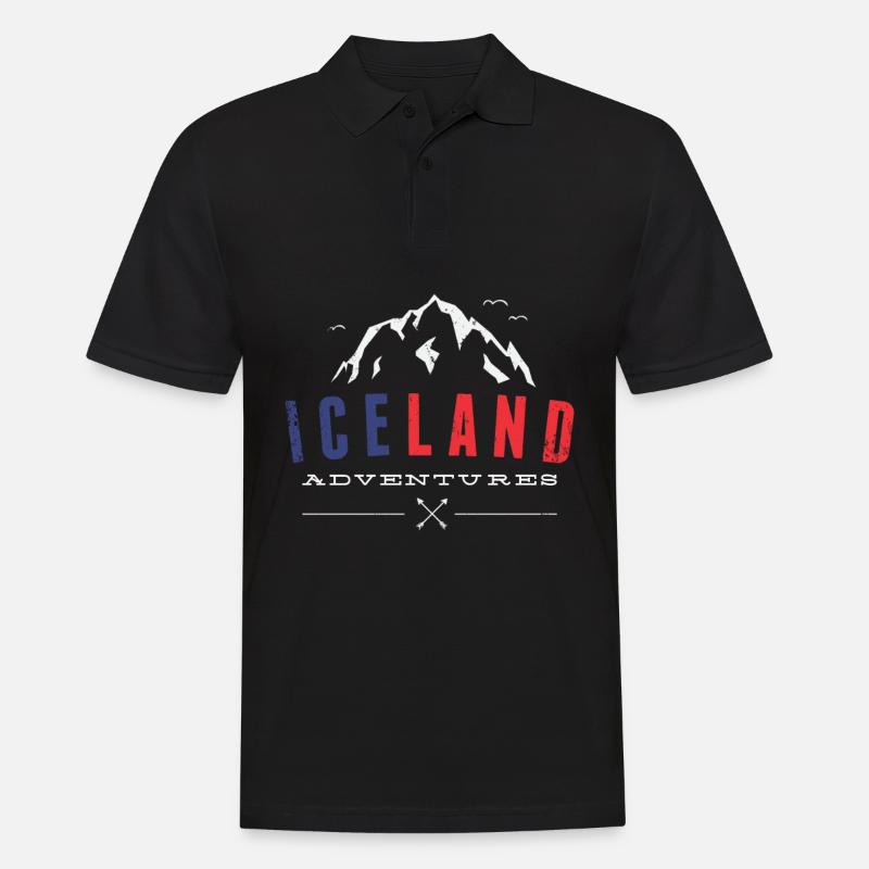 Islande - Polo Homme - noir