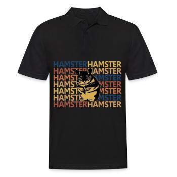 Hamster - Männer Poloshirt - Schwarz - Vorne - Kai (181cm)