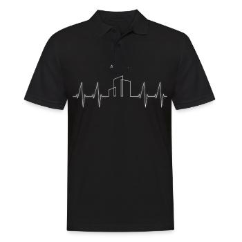Architect heart building architectural office gift - Men's Polo Shirt - black - Front - Kai (181cm)
