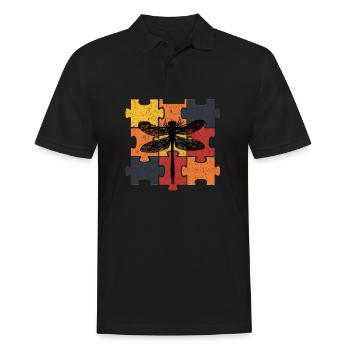 Libellule Retro Vintage - Polo Homme - noir - Devant - Kai (181cm)