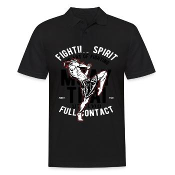 Muay Thai, MMA, combattant - Polo Homme - noir - Devant - Kai (181cm)