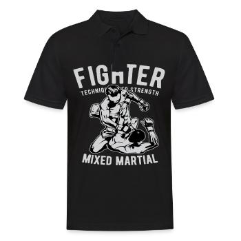 Combattant, MMA, Boxe - Polo Homme - noir - Devant - Kai (181cm)