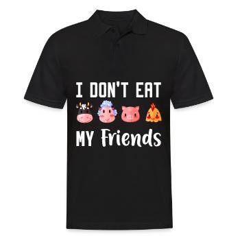 Vegan Vegan Vegan Vegetarian Eating Healthy - Men's Polo Shirt - black - Front - Kai (181cm)
