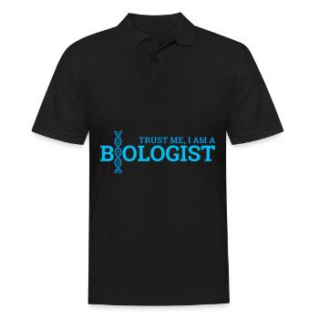 Biologie - Männer Poloshirt - Schwarz - Vorne - Kai (181cm)