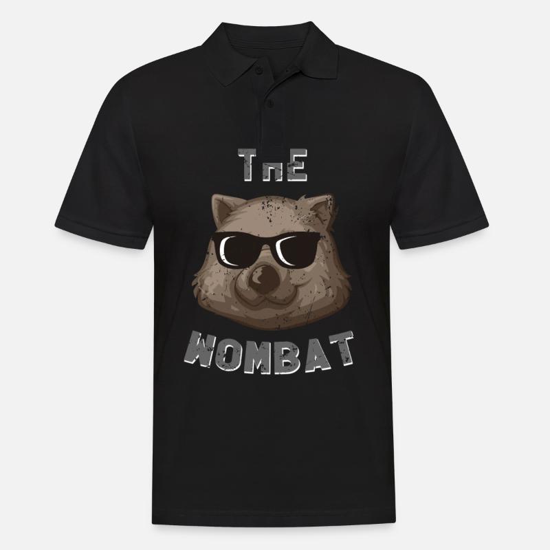 wombat - Männer Poloshirt - Schwarz